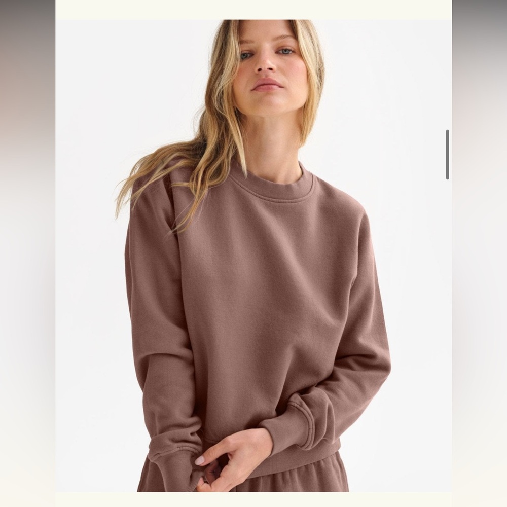 Mate Organic Fleece Shrunken Crew Neck Sweatshirt